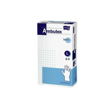 Ambulex Latex kesztyű, púderezett - 100 db - Fehér