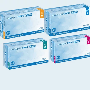 Sempercare púdermentes latex kesztyű 100db